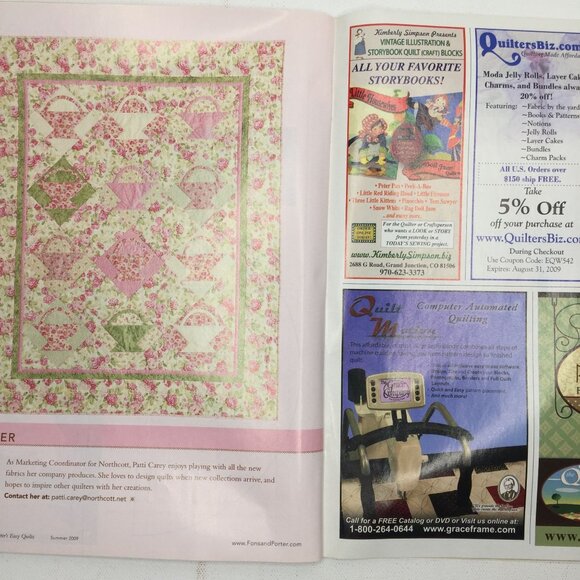 Fons & Porter's Quilting Easy Quilts Magazine Summer 2009 18 Projects Designs - Picture 9 of 13
